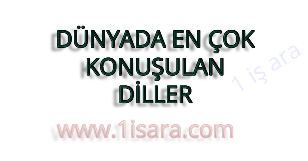 DÜNYADA EN ÇOK KONUŞULAN DİLLER
