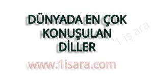 DÜNYADA EN ÇOK KONUŞULAN DİLLER